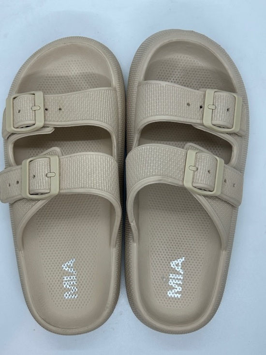 Shoes - Womens Mia Ligth Beige Libbie Comfort Cushioned Platform Slide Sandals Sz 8